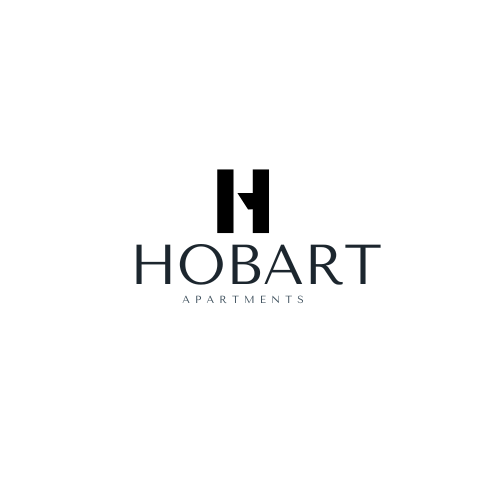 The image is a logo for "Hobart Apartments".